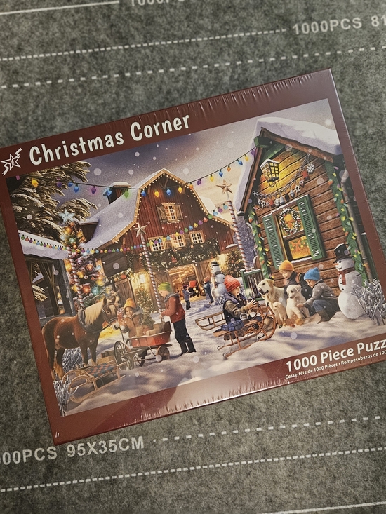 Vermont Christmas Company Other - VVC Christmas Corner 1000-Piece Jigsaw Puzzle - Festive Red Box